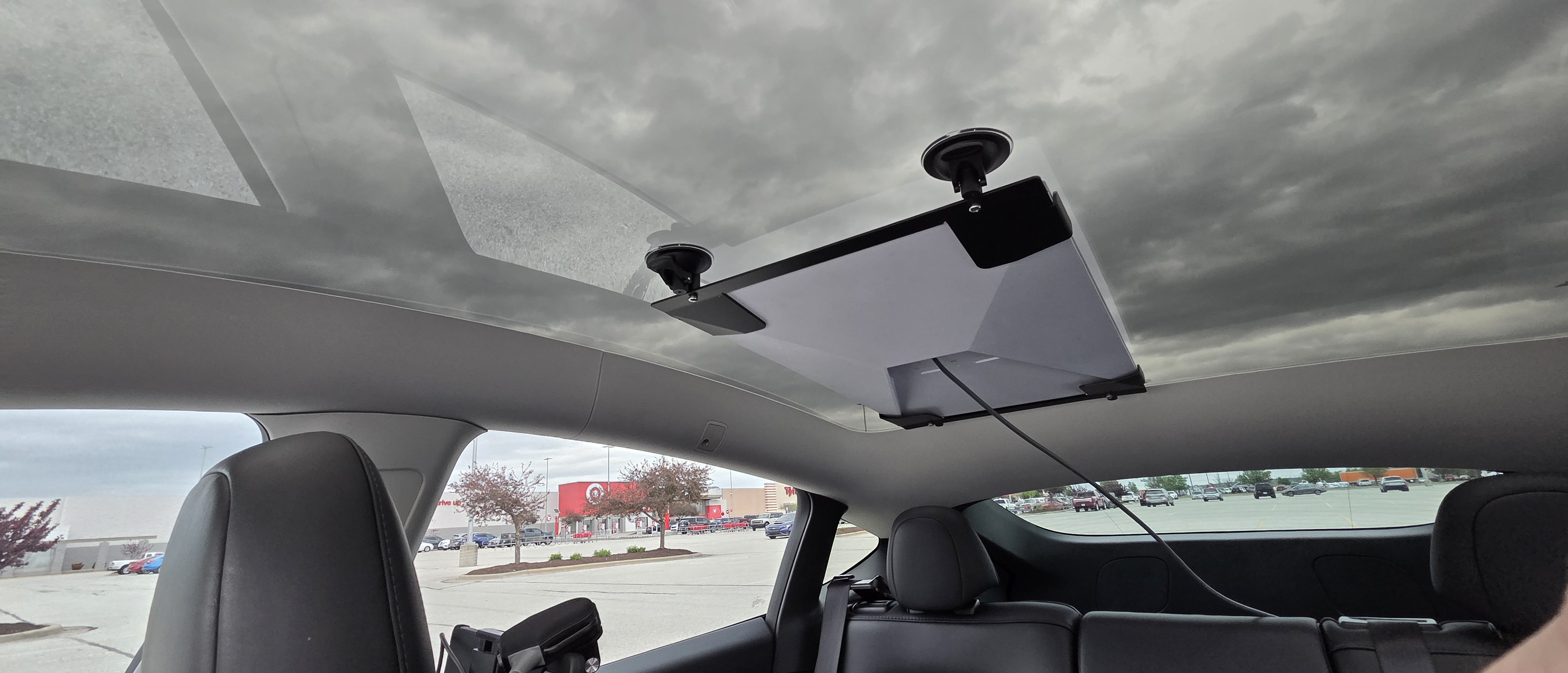 Tesla interior detail.