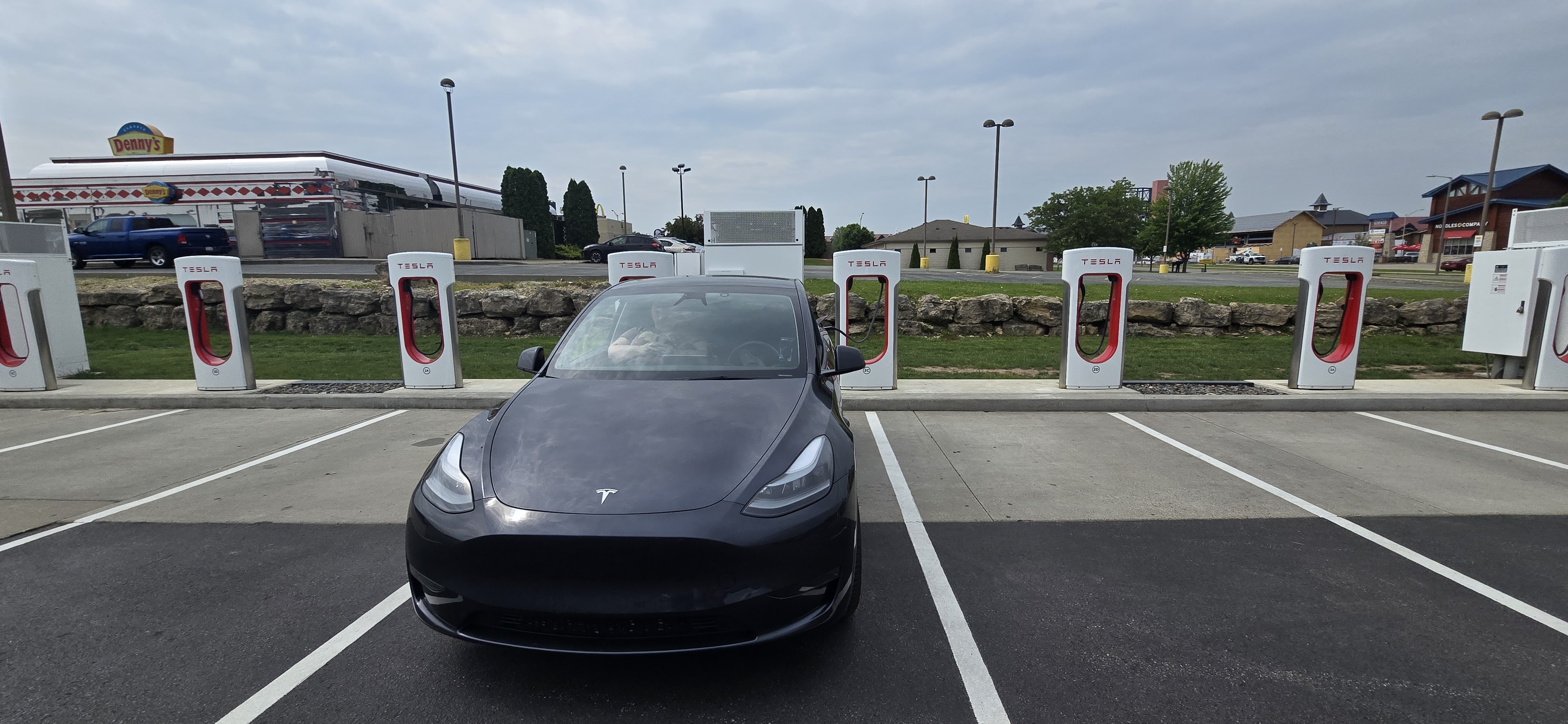 The Tesla, alternate angle.