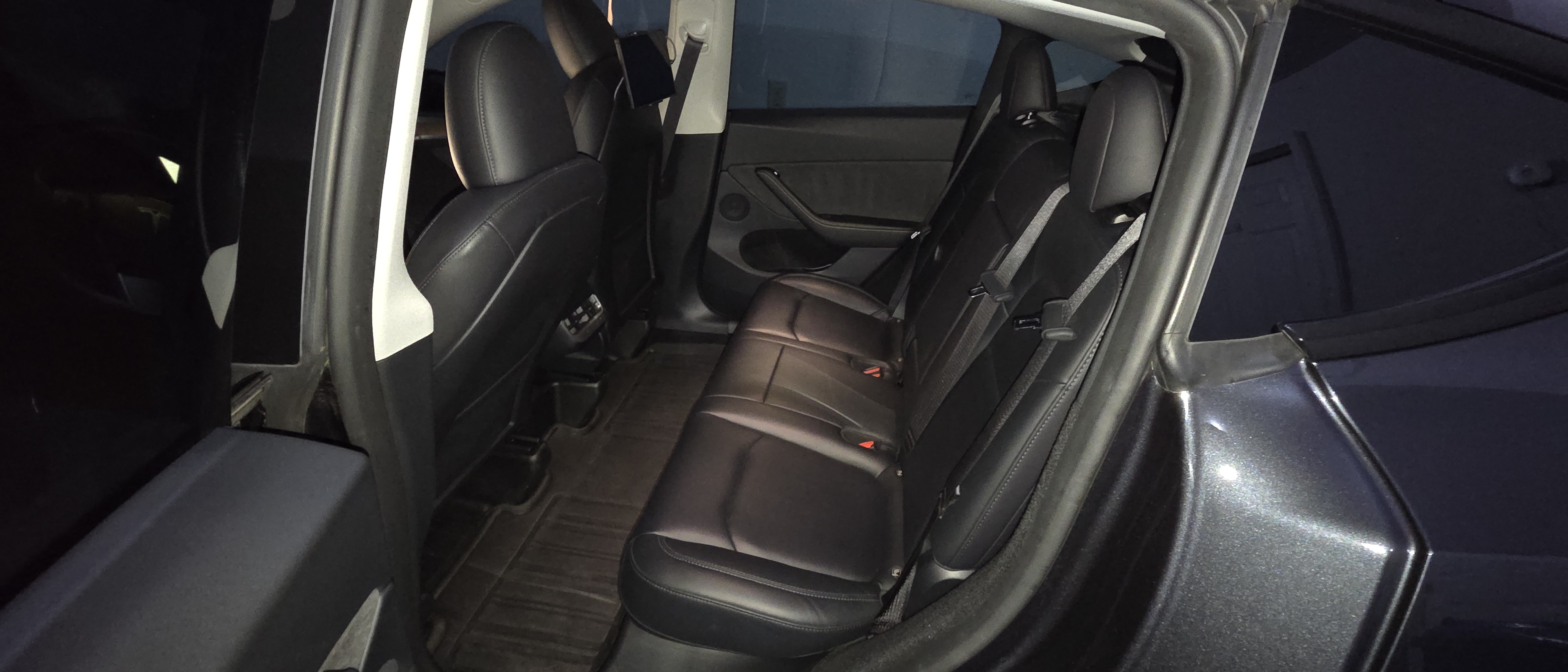 Tesla rear seat.