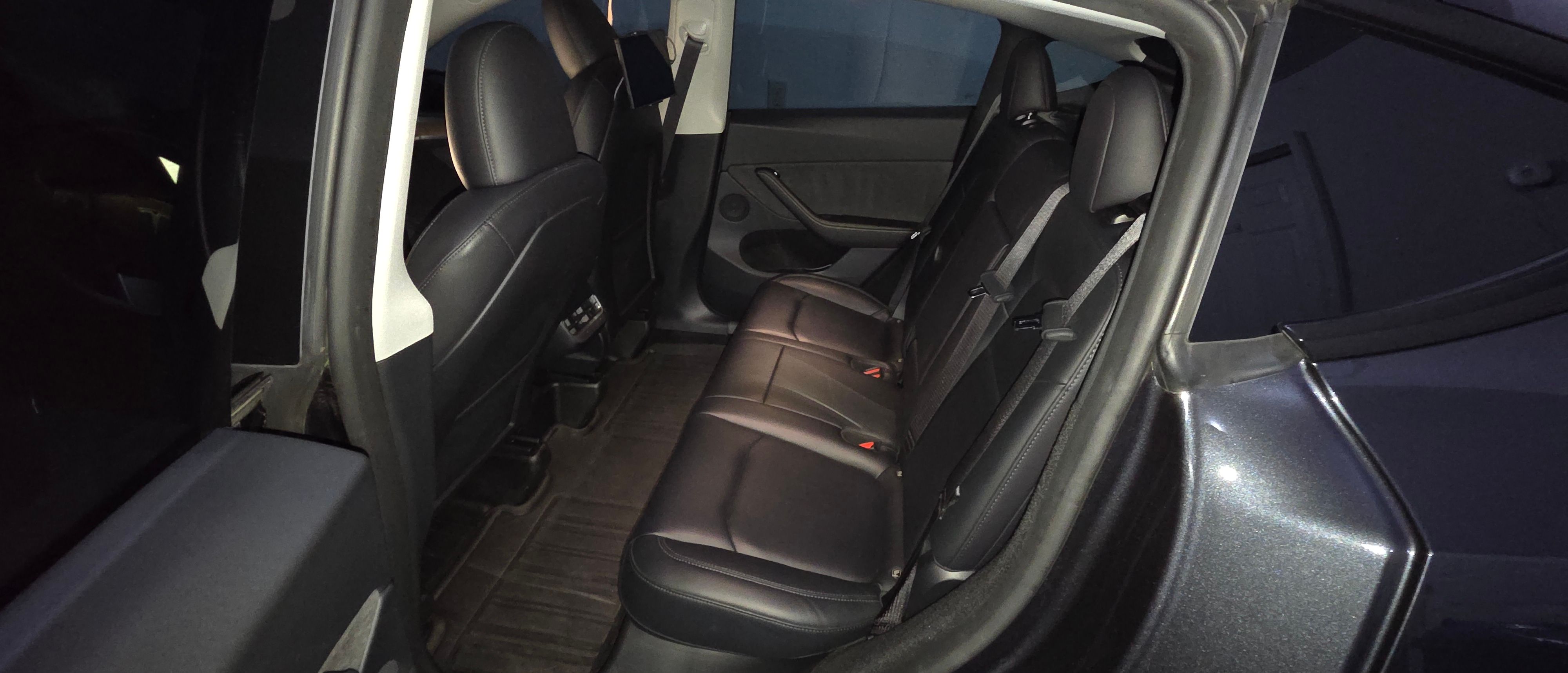 Tesla rear seat.